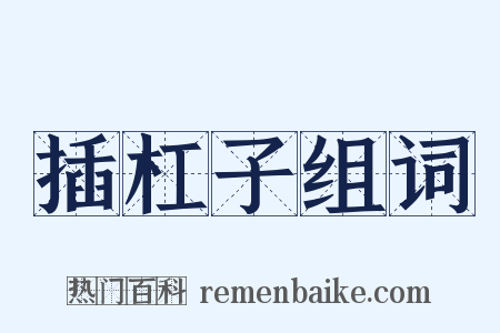 插杠子组词是什么意思的图片